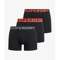 SUPERDRY BOXER TRIPLE PACK BLACK/ORANGE L