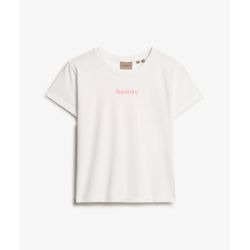 SUPERDRY NAISTEN CORE LOGO CITY FITTED TEE 38 Valkoinen