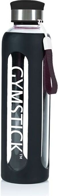 GYMSTICK Glass Water Bottle 0,6L Svart