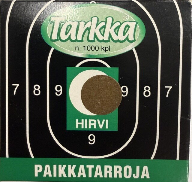 Tarkka paikkatarra musta, λευκό,ruskea, rasteri. Ruskea