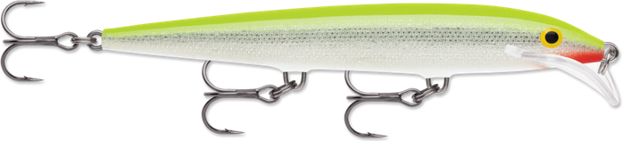 RAPALA Scatter Rap Minnow Silver Fluorescent Chartreuse