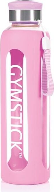 GYMSTICK Glass Water Bottle 0,6L Rosa