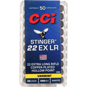 Cci .22 Ex Stinger HHP 2,08g Pienoiskiväärin Patruuna 50kpl